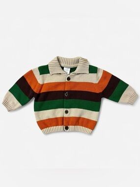 Vintage Gymboree Striped Knit Cardigan